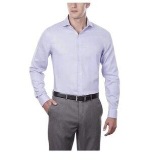 Calvin Klein Infinite Non Iron Slim Fit Stretch Soft Lilac Dress Shirt Mens Sz L
